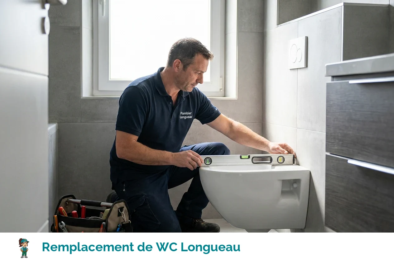 Remplacement de WC à Longueau